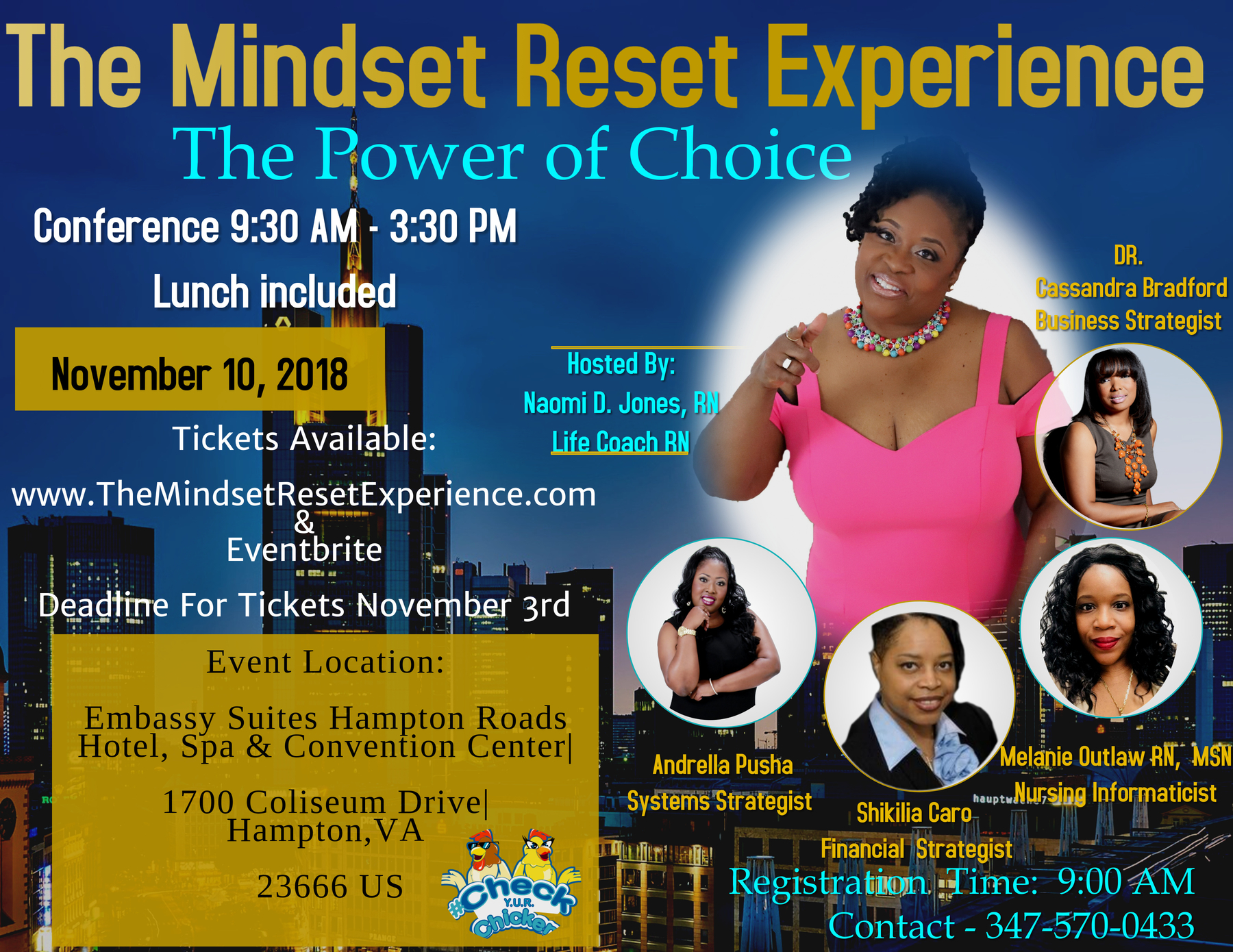 The Mindset Reset Experience | Naomi Jones | Registered Nurse | Mindset | Event | Speakers | Hampton, VA | Life Coach |